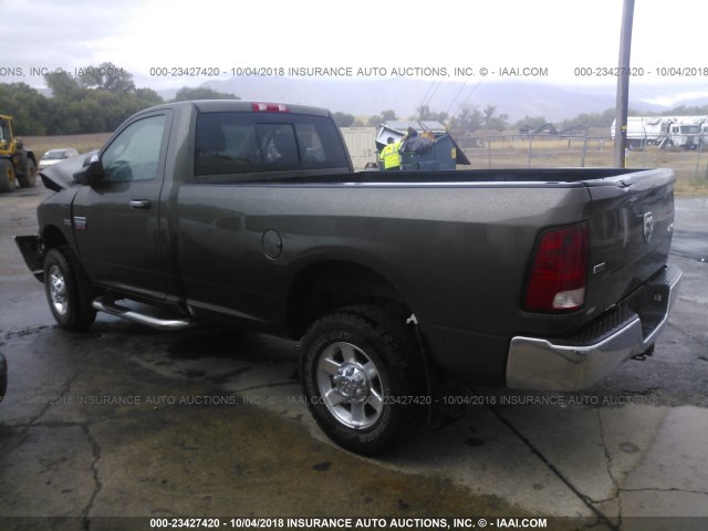 3C6LD5BT3CG219080 - 2012 DODGE RAM 2500 SLT GREEN photo 3