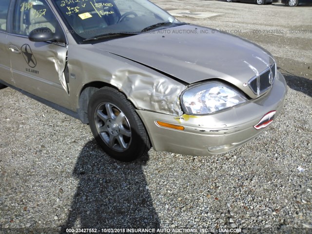 1MEFM55S6YG604272 - 2000 MERCURY SABLE LS PREMIUM GOLD photo 6