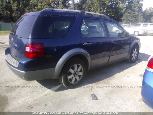 1FMZK011X5GA64386 - 2005 FORD FREESTYLE SE Dark Blue photo 4