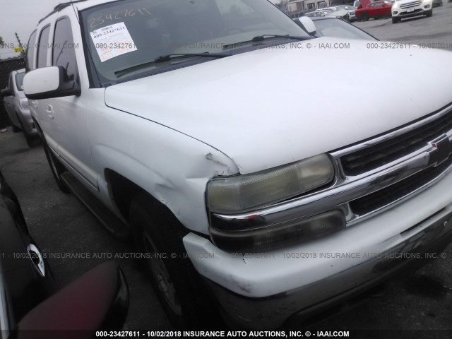 1GNEK13T55J182685 - 2005 CHEVROLET TAHOE K1500 WHITE photo 1