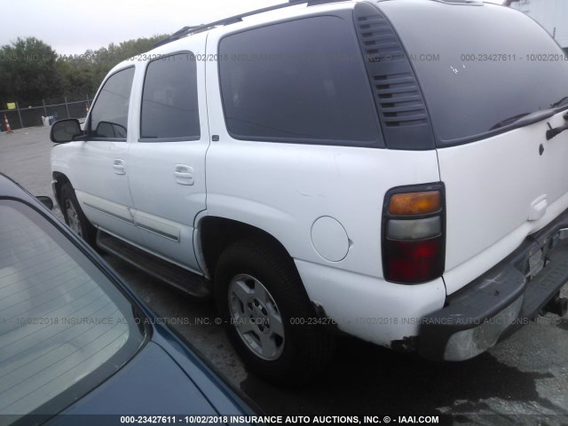 1GNEK13T55J182685 - 2005 CHEVROLET TAHOE K1500 WHITE photo 3