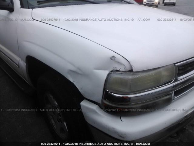 1GNEK13T55J182685 - 2005 CHEVROLET TAHOE K1500 WHITE photo 6