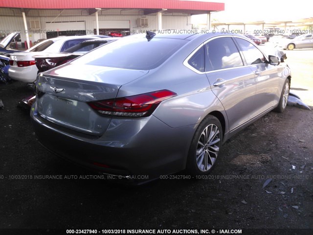 KMHGN4JE5FU049452 - 2015 HYUNDAI GENESIS 3.8L GRAY photo 4