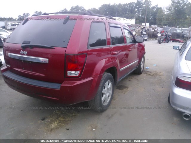 1J4PS4GK1AC154914 - 2010 JEEP GRAND CHEROKEE LAREDO RED photo 4