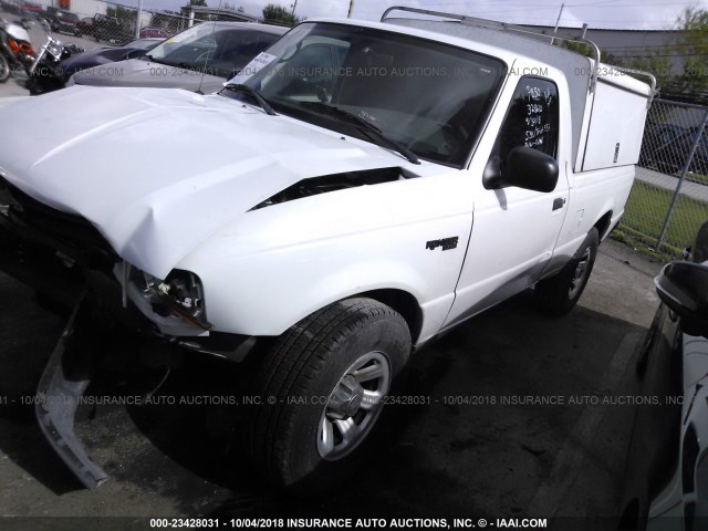 1FTYR10D84PB29344 - 2004 FORD RANGER WHITE photo 2