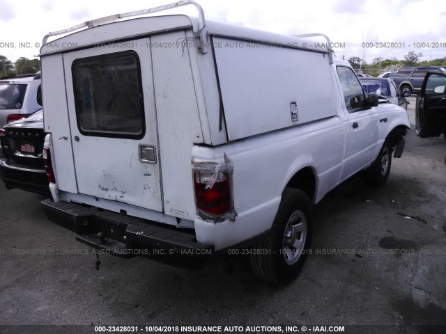 1FTYR10D84PB29344 - 2004 FORD RANGER WHITE photo 4