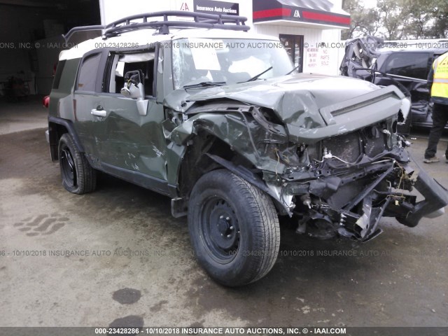 JTEBU4BF4DK163679 - 2013 TOYOTA FJ CRUISER GREEN photo 1