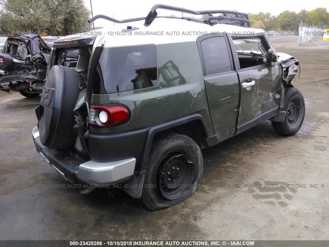 JTEBU4BF4DK163679 - 2013 TOYOTA FJ CRUISER GREEN photo 4