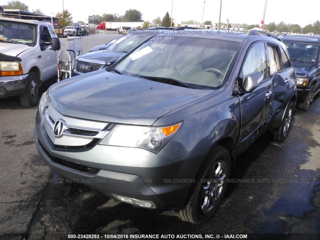 2HNYD28338H508529 - 2008 ACURA MDX TECHNOLOGY GRAY photo 2