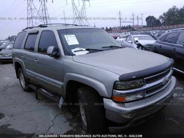 1GNEK13ZX2R167262 - 2002 CHEVROLET TAHOE K1500 GRAY photo 1