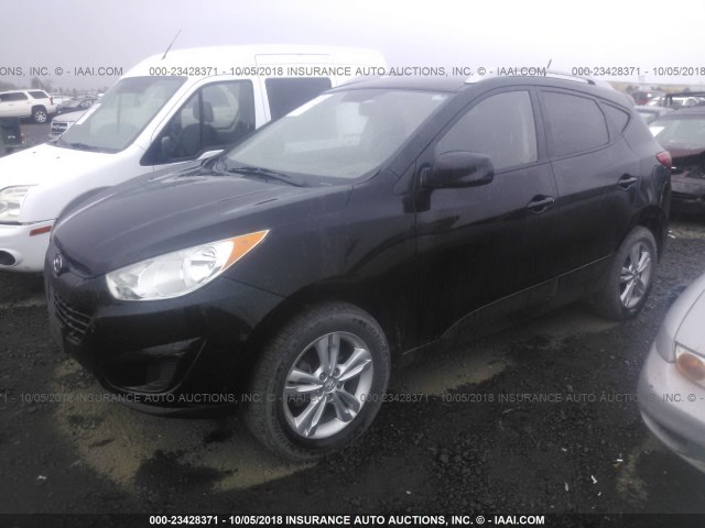 KM8JU3ACXBU190982 - 2011 HYUNDAI TUCSON GLS/LIMITED შავი ფოტო 2