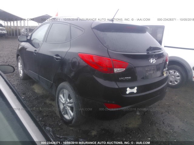 KM8JU3ACXBU190982 - 2011 HYUNDAI TUCSON GLS/LIMITED შავი ფოტო 3