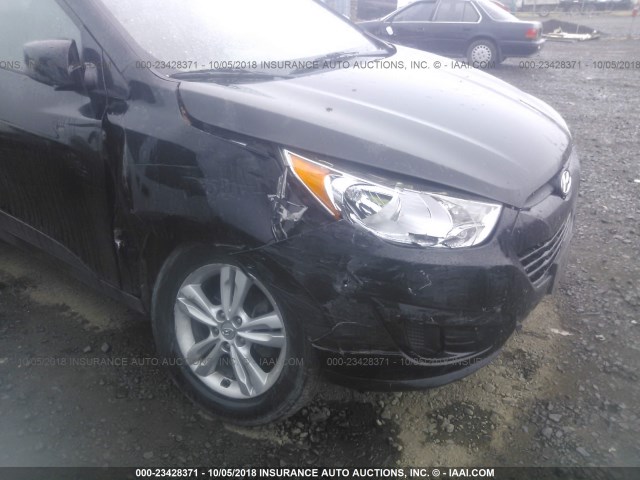 KM8JU3ACXBU190982 - 2011 HYUNDAI TUCSON GLS/LIMITED შავი ფოტო 6