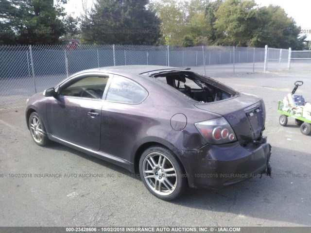 JTKDE167X80247124 - 2008 TOYOTA SCION TC PURPLE photo 3