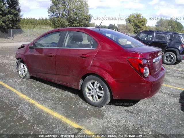 1G1JC5SH2E4231566 - 2014 CHEVROLET SONIC LT RED photo 3