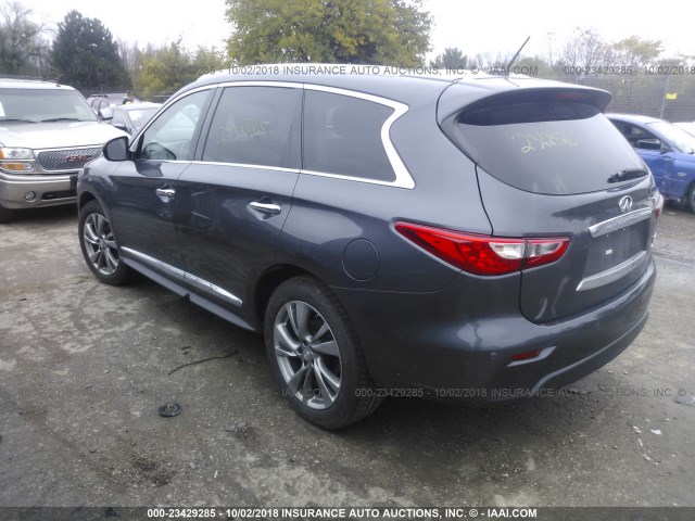 5N1AL0MM6DC300215 - 2013 INFINITI JX35 GRAY photo 3