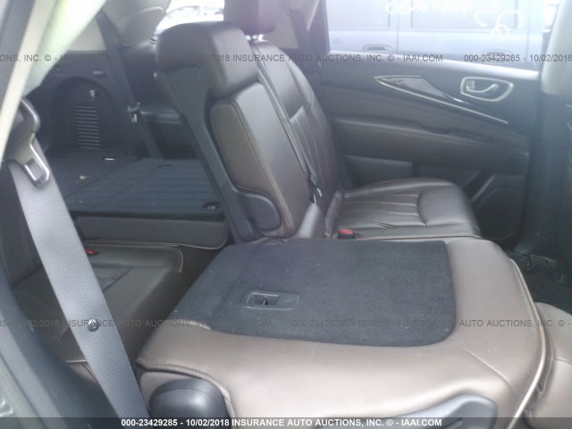 5N1AL0MM6DC300215 - 2013 INFINITI JX35 GRAY photo 8