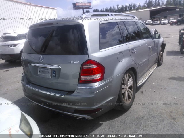 4JGBF7BE3BA630922 - 2011 MERCEDES-BENZ GL 450 4MATIC GRAY photo 4