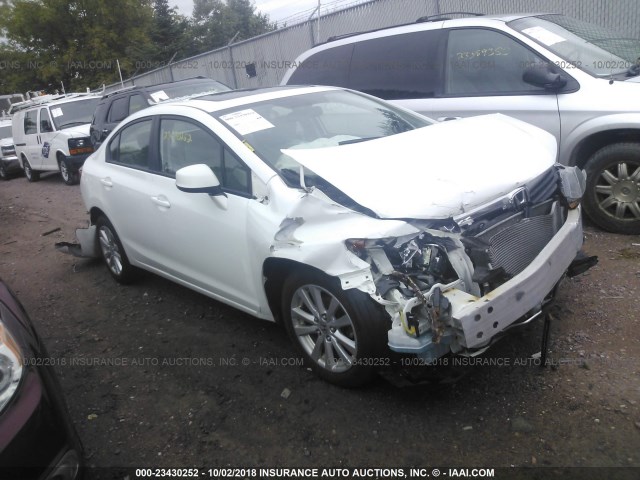 19XFB2F98CE006761 - 2012 HONDA CIVIC EXL WHITE photo 1