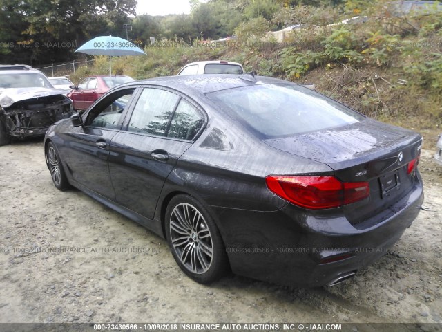 WBAJE7C51JWC55695 - 2018 BMW 540 XI GRAY photo 3