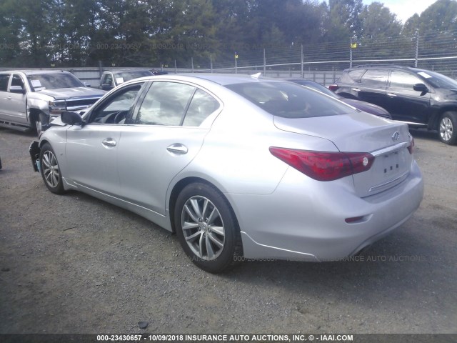 JN1BV7AP0FM330322 - 2015 INFINITI Q50 PREMIUM/SPORT SILVER photo 3