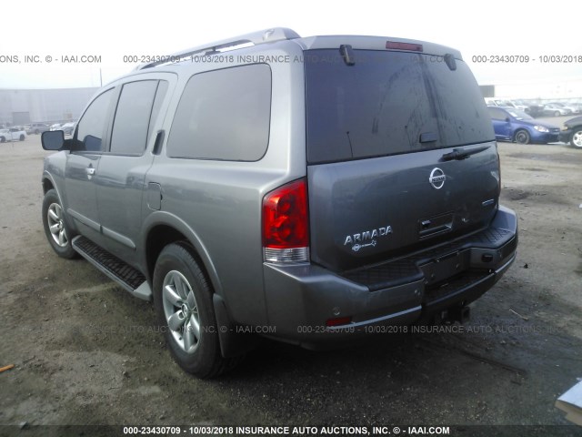 5N1BA0ND6FN601728 - 2015 NISSAN ARMADA SV/SL/PLATINUM GRAY photo 3