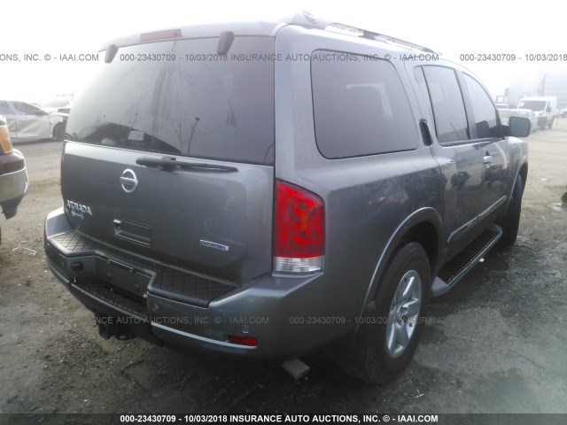 5N1BA0ND6FN601728 - 2015 NISSAN ARMADA SV/SL/PLATINUM GRAY photo 4