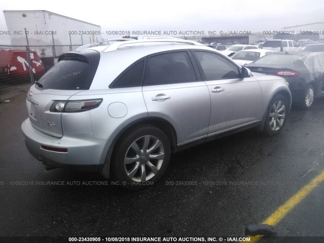 JNRAS08W68X201654 - 2008 INFINITI FX35 SILVER photo 4