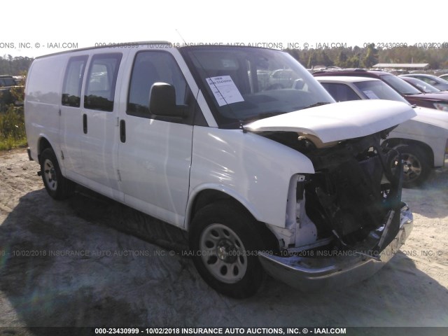 1GCSGAFX4D1127641 - 2013 CHEVROLET EXPRESS G1500  WHITE photo 1