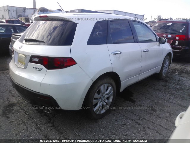 5J8TB2H59BA003092 - 2011 ACURA RDX TECHNOLOGY WHITE photo 4