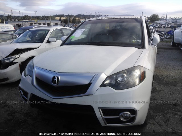 5J8TB2H59BA003092 - 2011 ACURA RDX TECHNOLOGY WHITE photo 6