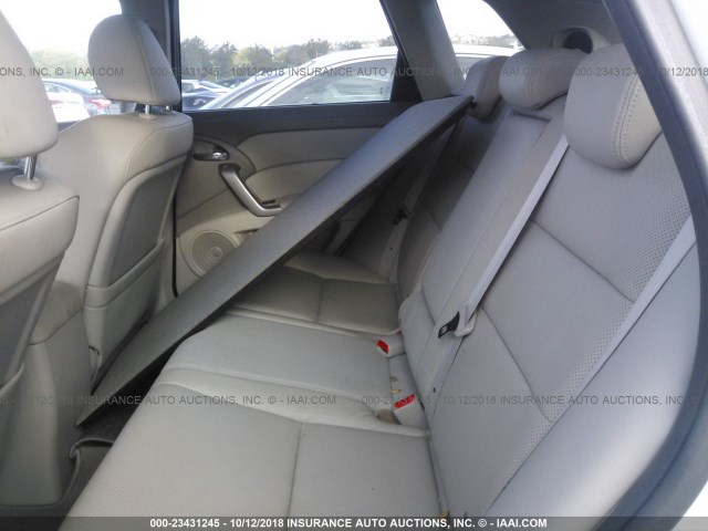 5J8TB2H59BA003092 - 2011 ACURA RDX TECHNOLOGY WHITE photo 8