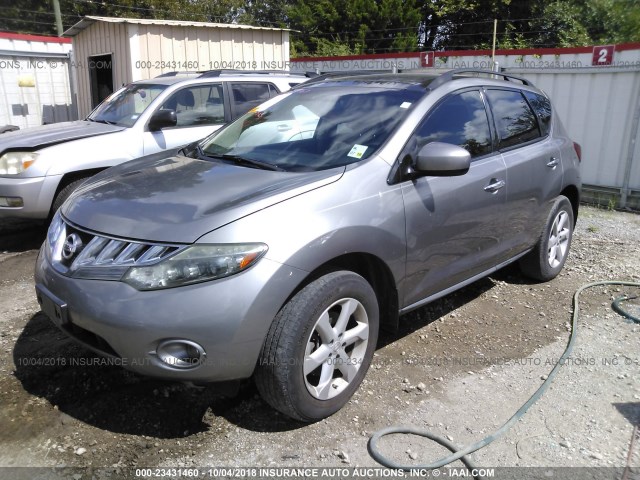 JN8AZ18U89W009051 - 2009 NISSAN MURANO S/SL GRAY photo 2