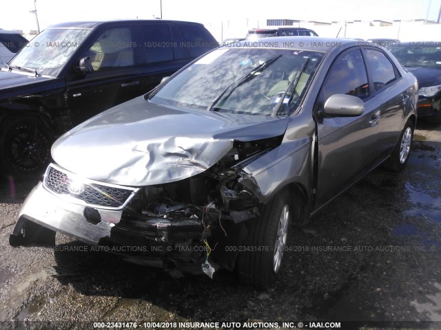 KNAFU4A26C5575150 - 2012 KIA FORTE EX GRAY photo 2