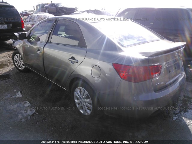 KNAFU4A26C5575150 - 2012 KIA FORTE EX GRAY photo 3