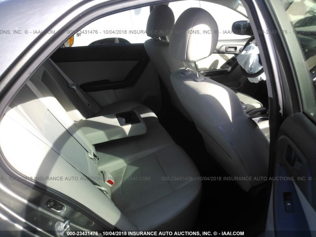 KNAFU4A26C5575150 - 2012 KIA FORTE EX GRAY photo 8