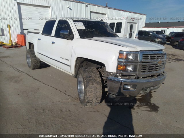 3GCUKREC6EG118110 - 2014 CHEVROLET SILVERADO K1500 LT WHITE photo 1