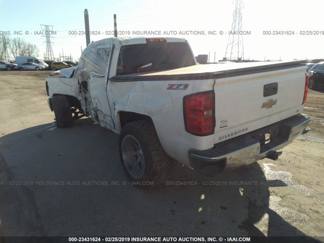 3GCUKREC6EG118110 - 2014 CHEVROLET SILVERADO K1500 LT WHITE photo 3