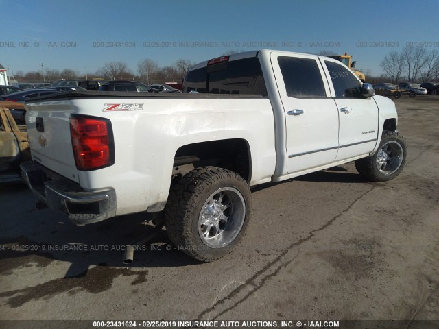 3GCUKREC6EG118110 - 2014 CHEVROLET SILVERADO K1500 LT WHITE photo 4