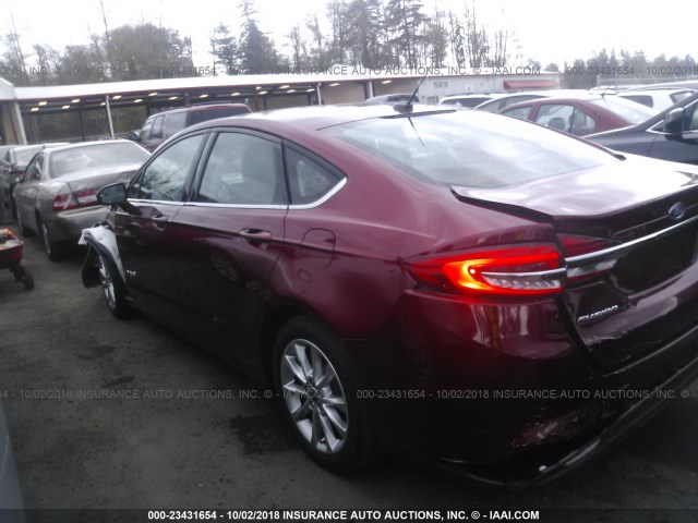 3FA6P0LU4HR265137 - 2017 FORD FUSION SE HYBRID RED photo 6