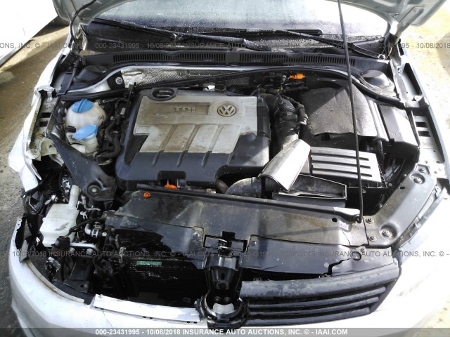 3VWLL7AJ7CM389805 - 2012 VOLKSWAGEN JETTA TDI SILVER photo 10