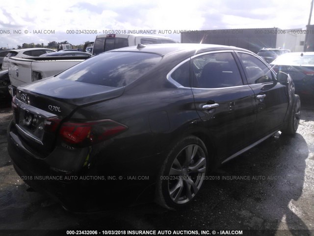 JN1BY1PP4JM330800 - 2018 INFINITI Q70L 3.7 LUXE BLACK photo 4