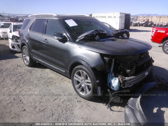 1FM5K7D81GGA18254 - 2016 FORD EXPLORER XLT GRAY photo 1