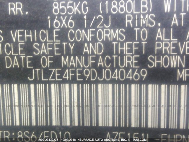 JTLZE4FE9DJ040469 - 2013 TOYOTA SCION XB Қою көк фото 9