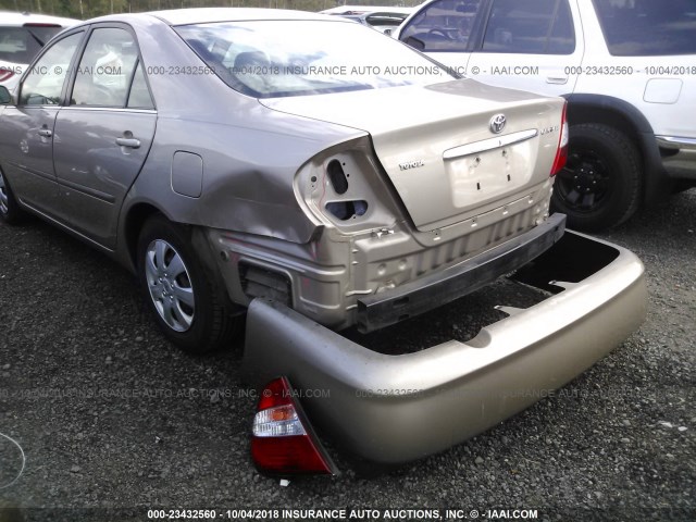 JTDBE32K820082136 - 2002 TOYOTA CAMRY LE/XLE/SE GOLD photo 6