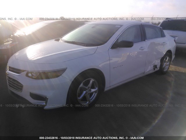 1G1ZB5STXJF221344 - 2018 CHEVROLET MALIBU LS 白色 照片 2