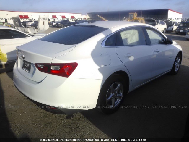 1G1ZB5STXJF221344 - 2018 CHEVROLET MALIBU LS 白色 照片 4