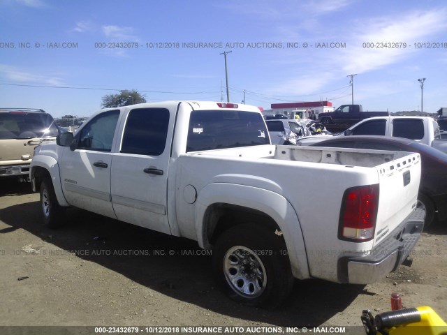 3GTRCUEA7AG260187 - 2010 GMC SIERRA C1500 SL WHITE photo 3