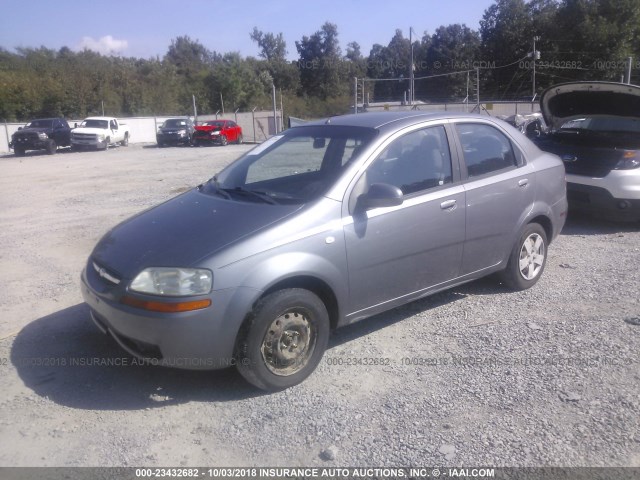 KL1TD566X6B641932 - 2006 CHEVROLET AVEO LS GRAY photo 2