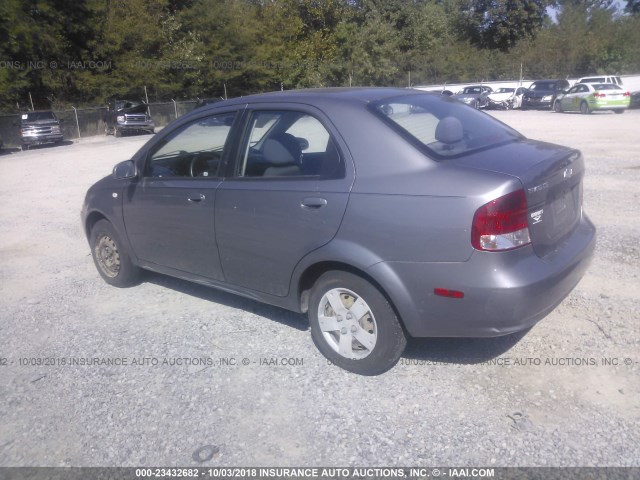 KL1TD566X6B641932 - 2006 CHEVROLET AVEO LS GRAY photo 3